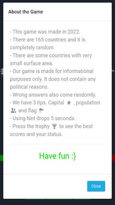 Country Finder Game - Screenshot 2