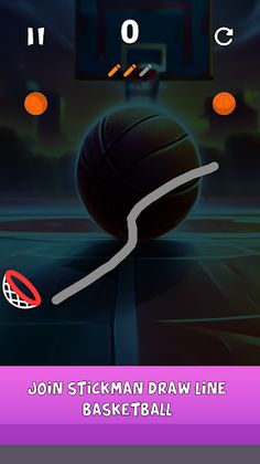 Stickman Draw Line Basketball - Screenshot 3
