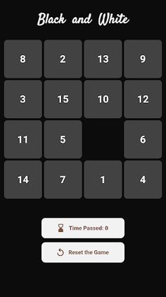 Black and White:Sliding Puzzle - Screenshot 1
