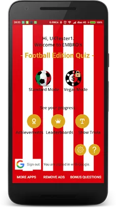 EMBRO's Football Quiz - Screenshot 1