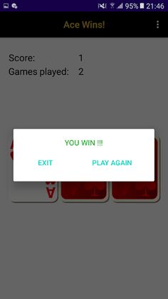 Ace Wins! A simple 3 cards gam - Screenshot 3