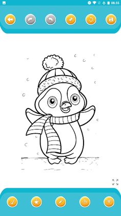 Cartoon penguin Coloring - Screenshot 2