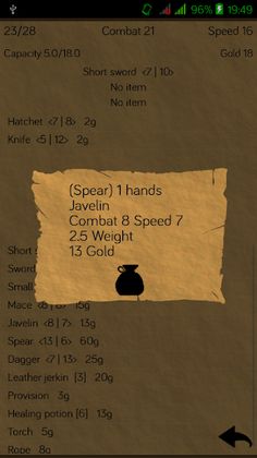 Dark Burden - gamebook RPG - Screenshot 2