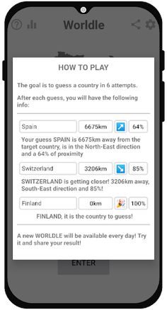 Worldle - Daily country guess - Screenshot 4