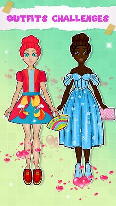 DIY Paper Doll Makeup Games - Screenshot 3