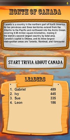 Quizzes - Around the World - Screenshot 1