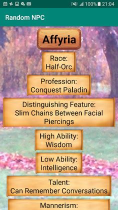 Random NPC Generator - Screenshot 2