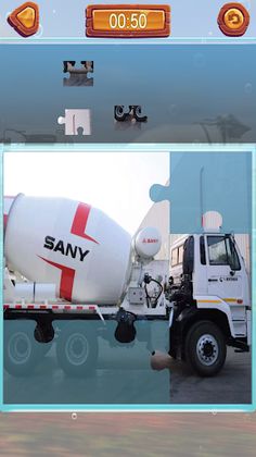concrete mixer truck puzzle - Screenshot 4