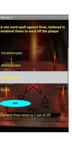 Wiccan and mythology quiz - Screenshot 1