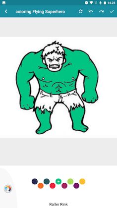 coloring Flying Superhero - Screenshot 3