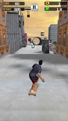 Rooftop Skater Boy Game - Screenshot 2