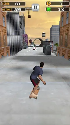 Rooftop Skater Boy Game - Screenshot 2