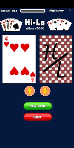 HiLo - A Game of 50/50 - Screenshot 1