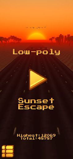 Low-poly Sunset Escape - Screenshot 1
