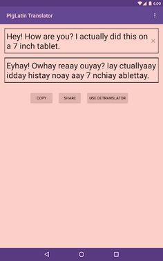 Simple Pig Latin Translator/De - Screenshot 3