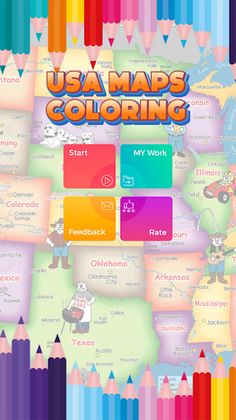 US Map Coloring - Screenshot 1