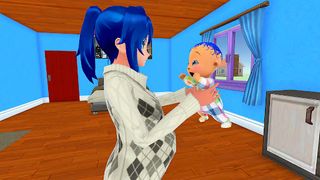 Anime Girl Pregnant Mother Sim - Screenshot 1