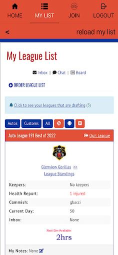 Basketball Sim Leagues - Screenshot 2