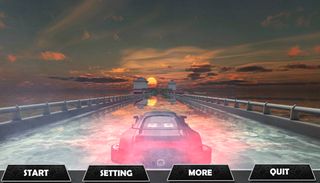 Turbo Water Slide Car Racing : - Screenshot 1