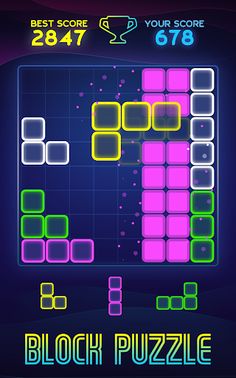 Neon Block Puzzle - Screenshot 1