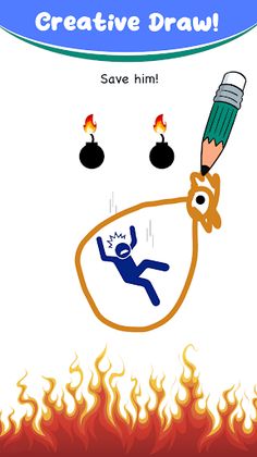 Stickman:Draw Rescue - Screenshot 1