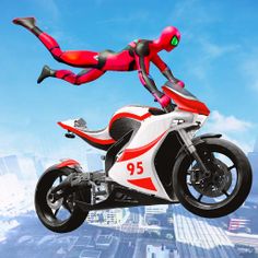Superhero Bike Stunt Racing 3D - Screenshot 1