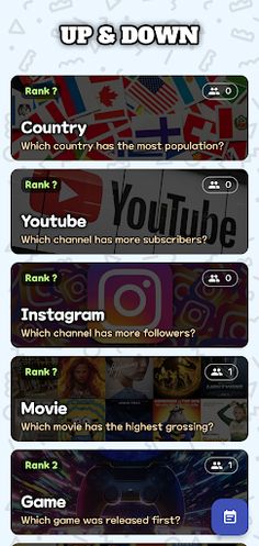 Trivia Quiz - Up & Down - Screenshot 1