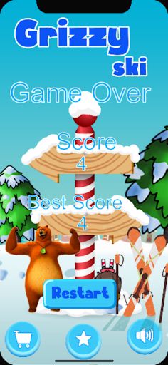 grizzy and limmings ski game - Screenshot 2