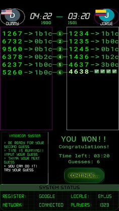 Bulls and Cows - Multiplayer - Screenshot 1