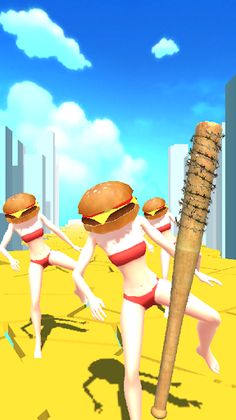 Burger Head Striker - Screenshot 1