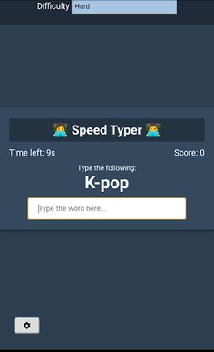 BTS Typing Game - Screenshot 1