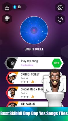 Skibidi Dop Yes Song Tiles Hop - Screenshot 1