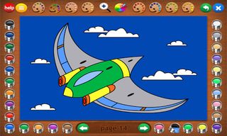 Coloring Book 12: Airplanes - Screenshot 1
