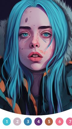 Billie Eilish Paint by Number - Screenshot 2