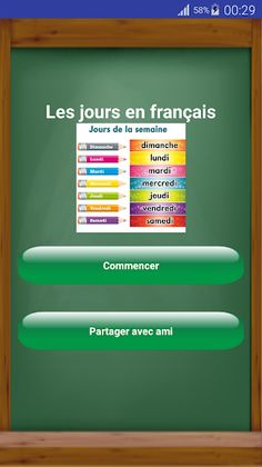 Les jours en français - Screenshot 1