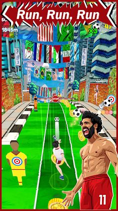 C. Ronaldo & Salah: Kick'n'Run - Screenshot 3