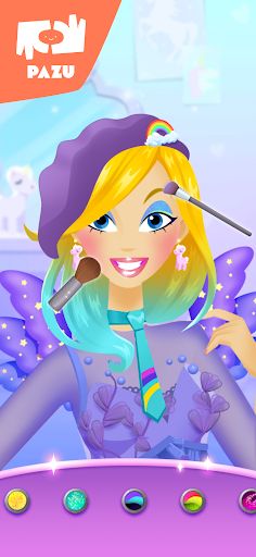 Makeup girls unicorn dress up - Screenshot 4