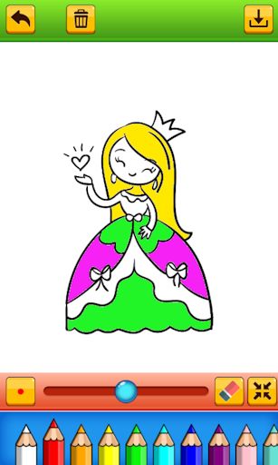 coloring rainbow princess - Screenshot 3