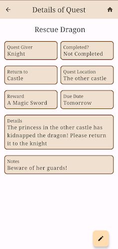 Quest Organiser - Screenshot 2