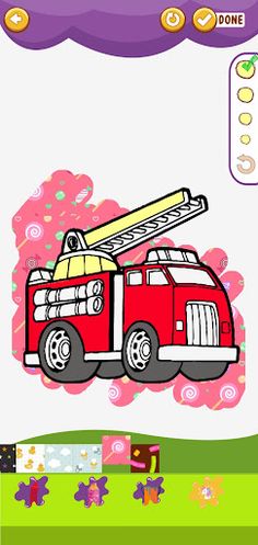 Trucks Coloring Glitter - Screenshot 4