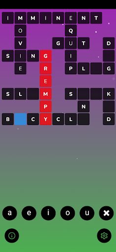 Vowel In - Fill Crossword - Screenshot 1