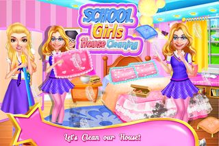 School girls house cleaning - Screenshot 1