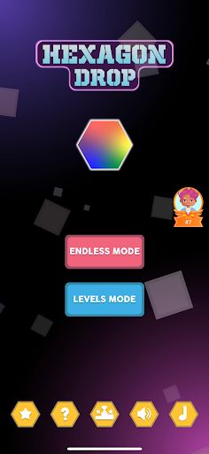 Hexagon Drop - Fun Physics ! - Screenshot 1