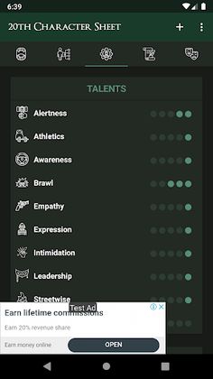 20 Anniversary Character Sheet - Screenshot 4