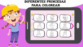 Coloreando princesas - Screenshot 2