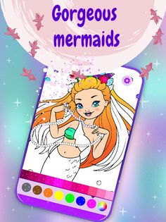 Mermaids Coloring Pages - Screenshot 1