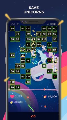 Brick Breaker - Save Unicorns - Screenshot 1