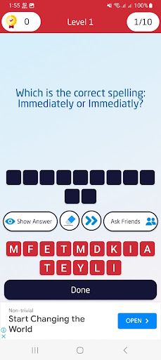 NYT Spelling Bee Trivia Game - Screenshot 3