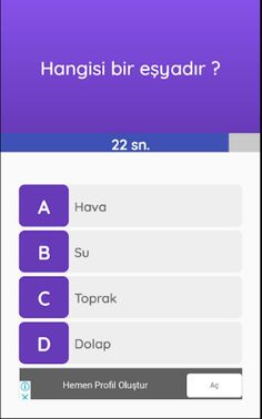 Hızlı Quiz - Bilgi Yarışması - Screenshot 3