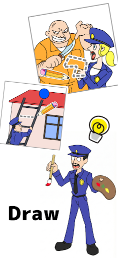 Draw Happy Police: Save all - Screenshot 1